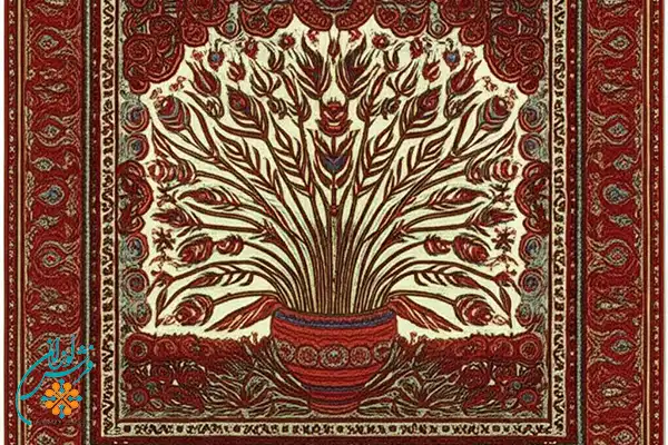 Vase design carpet
